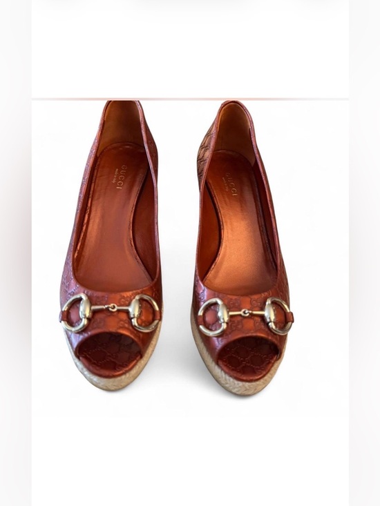 Gucci Shoes - Gucci Women's Copper Brown GG Wedges. Size 36 1/2. Used…in pristine condition!